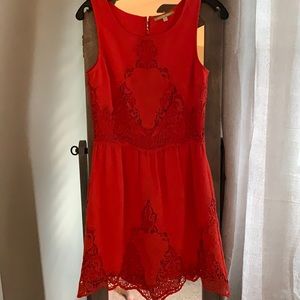 Gianni bini red embroidered dress.